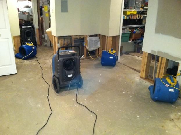 A recent water damage services job in the  area