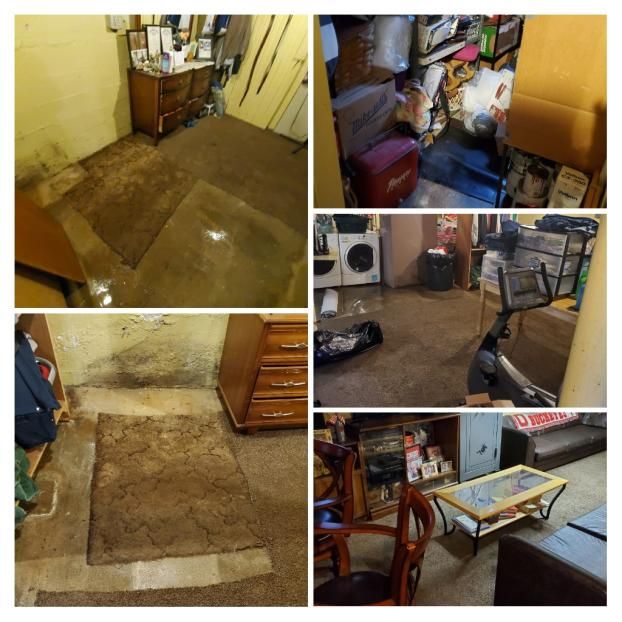 A recent water damage job in the  area